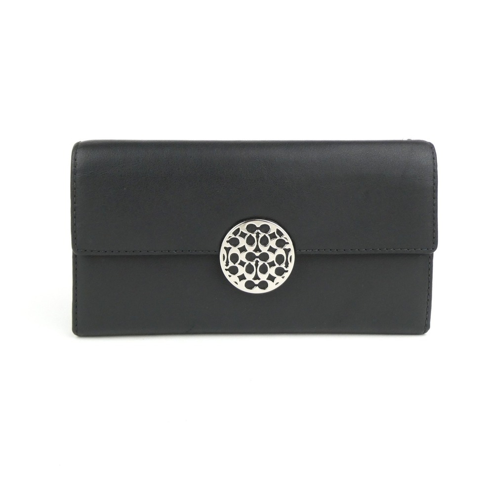 Coach Alexandra Black Leather Slim Envelope Wallet F46148